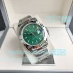 Replica Rolex Datejust Dial 41 Green Motif Dial Beveled Bezel Oyster Band Watch